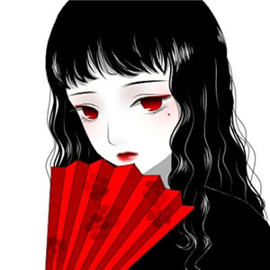 丧系红眼睛！12张高清黑暗风红眼动漫女生头像
