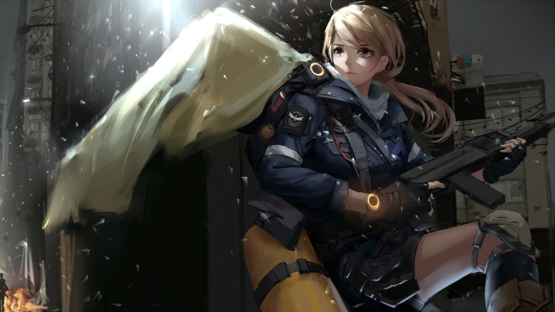 动漫少女 全境封锁 高清壁纸