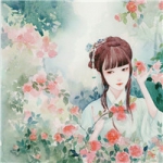 18张淡雅古风女子手绘头像 氛围感拉满的女生头像素材