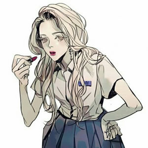 16张现代高冷美女手绘素描头像 高清好看的女生头像素材