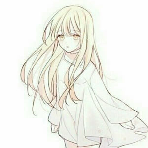 14张高清简约款 长发女生二次元动漫头像合集