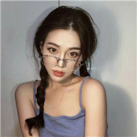 戴圆框眼镜的可爱韩系女生QQ头像 15张合集