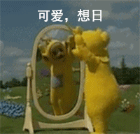 天线宝宝照镜子自恋表情包合集