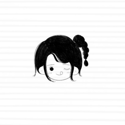 黑白超萌卡通女生头像！6张软萌感拉满的可爱头像