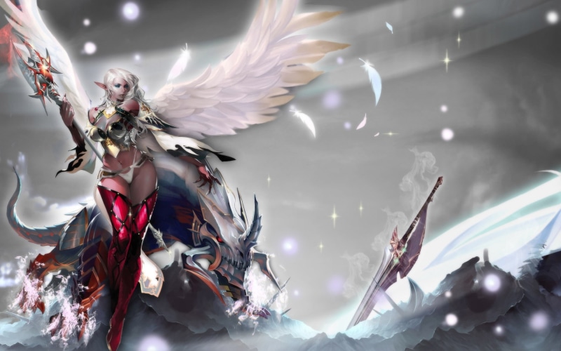 绝美天使少女壁纸！1080P梦幻羽翼二次元女孩头像