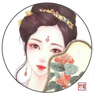 14张高清手绘古风闺蜜头像 氛围感拉满的古风美人头像