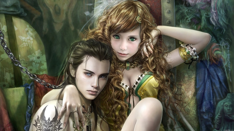 火辣二次元女性手绘壁纸合集