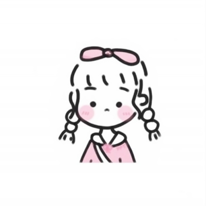15张可爱动漫女生简笔画头像 高清无水印合集