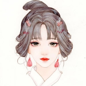 14张高清手绘古风闺蜜头像 氛围感拉满的古风美人头像