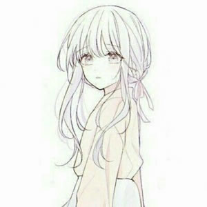 14张高清简约款 长发女生二次元动漫头像合集