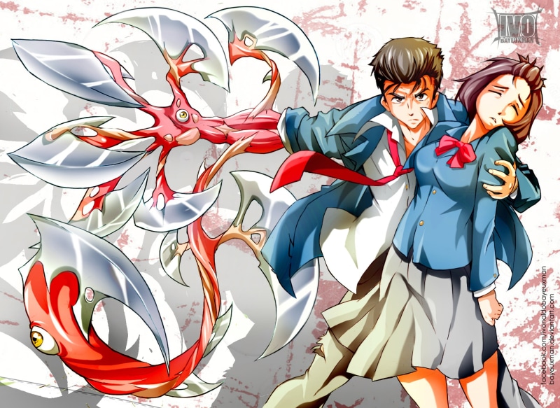 《寄生兽 生命的准则》高清壁纸 泉新一与村野里美 1080P画质