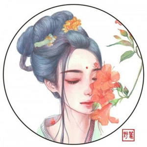 14张高清手绘古风闺蜜头像 氛围感拉满的古风美人头像