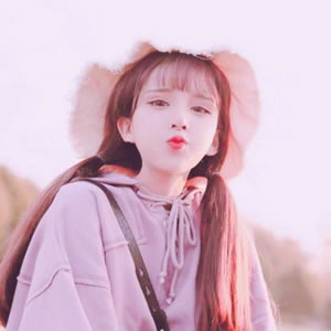 16张高清萌系粉色真人女生头像 软妹感拉满