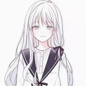 18张高清可爱长发女生漫画头像 唯美氛围感拉满