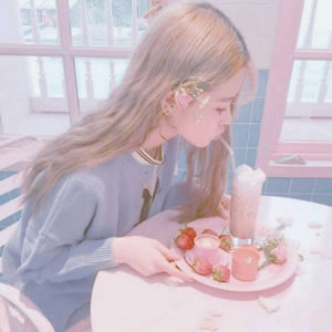 16张高清萌系粉色真人女生头像 软妹感拉满