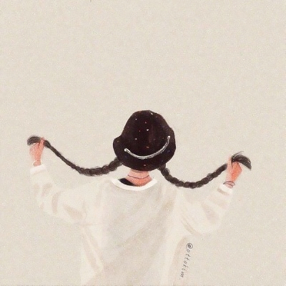 女生动漫背影QQ头像来啦！13张高清手绘唯美款任你挑