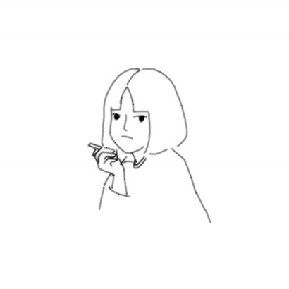 15张高清黑白简笔女生头像 适合当微信头像的手绘简画合集