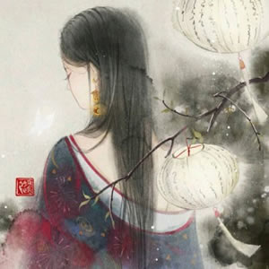 15张超绝古风手绘美女头像，氛围感直接拉满
