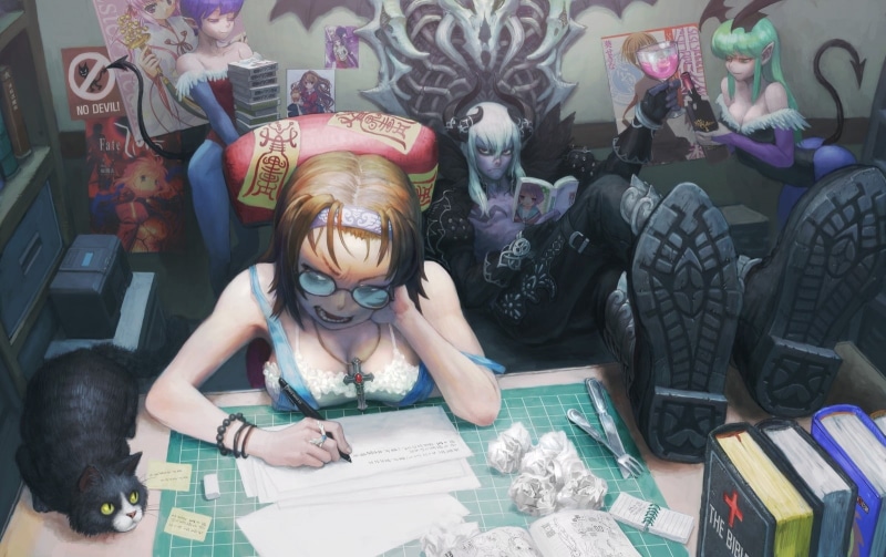 莫莉卡·安斯兰特绝美壁纸分享！恶魔战士系列同人作品