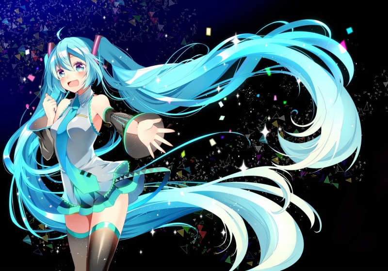 这几张图都是初音未来相关的动漫壁纸