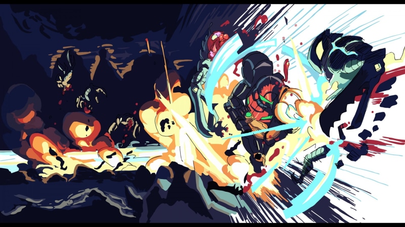 《银河战士萨姆斯高清壁纸 任天堂游戏角色插画合集》