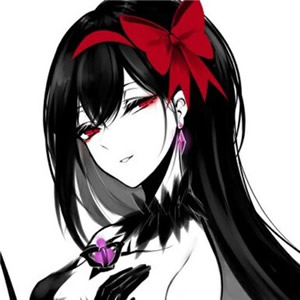 冷酷感拉满！12张高清黑化动漫少女头像合集