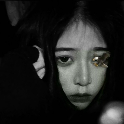 12张高清丧系黑白真人女生头像，氛围感拉满