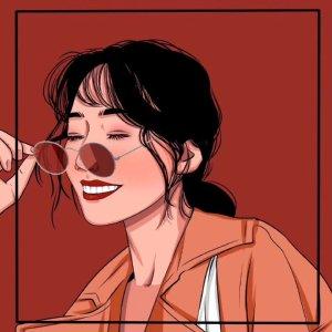 18张简约清新的女生手绘微信头像 氛围感拉满