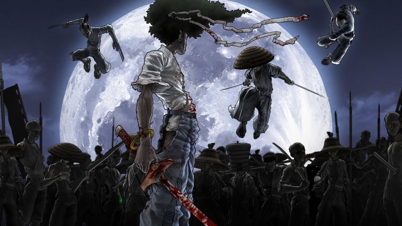 爆炸头武士武士刀壁纸合集