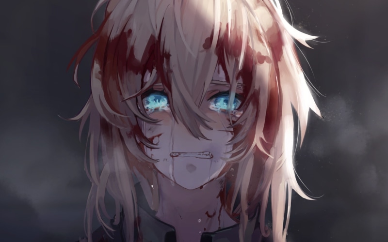 紫罗兰永恒花园蓝眸金发少女壁纸