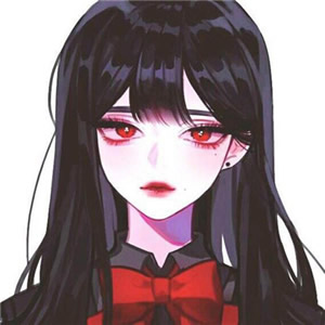 冷酷感拉满！12张高清黑化动漫少女头像合集