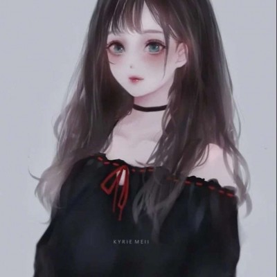 11张高清黑暗系二次元女生头像 氛围感拉满