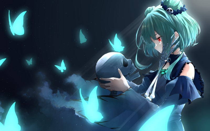 Hololive人气Vturer同人壁纸 白肤少女红瞳超养眼