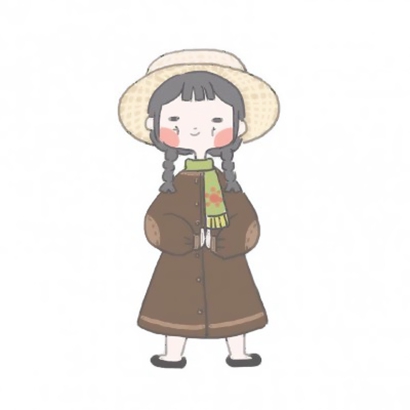 9张简约可爱女生手绘头像 适合当QQ头像的高清图