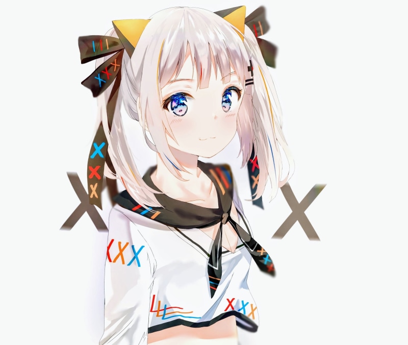 米卡·皮卡佐绘制的二次元少女手机壁纸 720P高清版