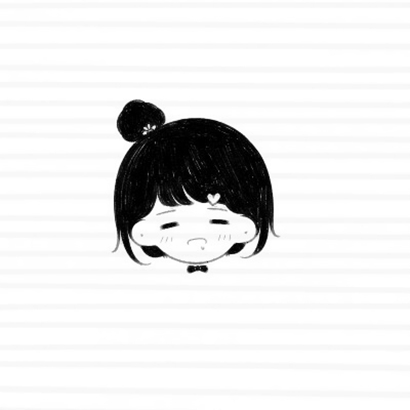 黑白超萌卡通女生头像！6张软萌感拉满的可爱头像