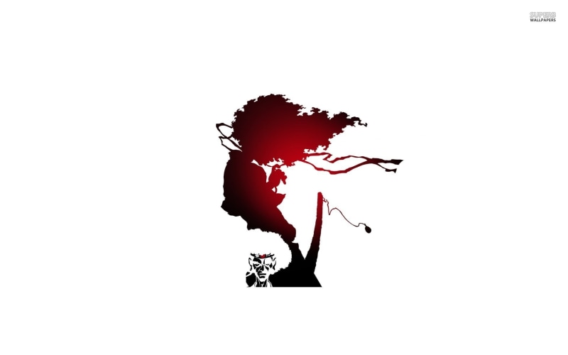 《武士 Afro 高清壁纸合集：剪影创意氛围感拉满》