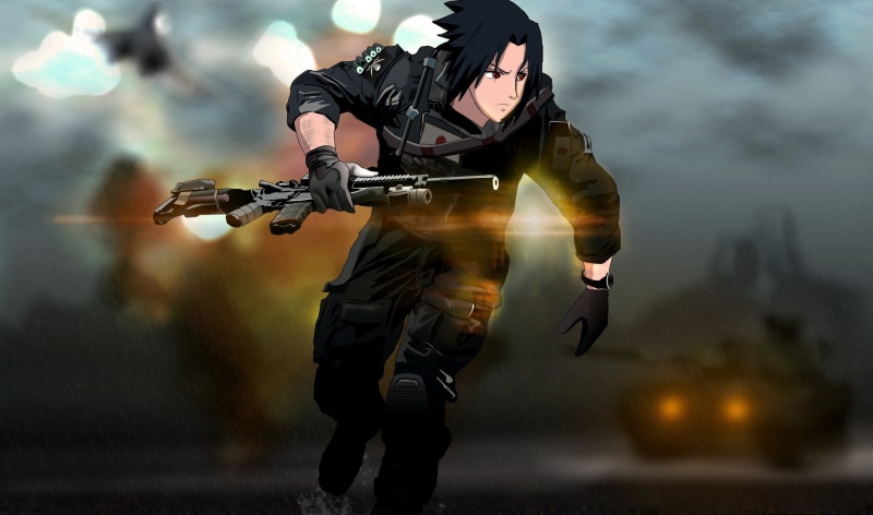 火影忍者 crossover 壁纸合集！写轮眼、枪械与晓组织的热血碰撞