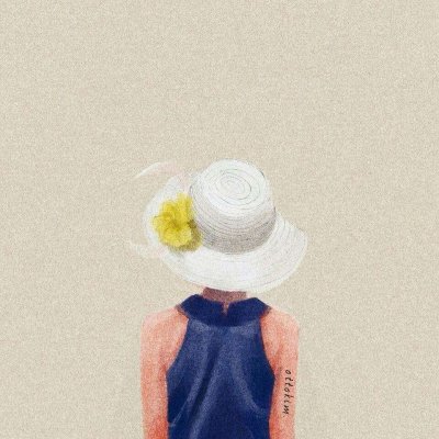 9张超绝手绘女生背影头像 氛围感直接拉满