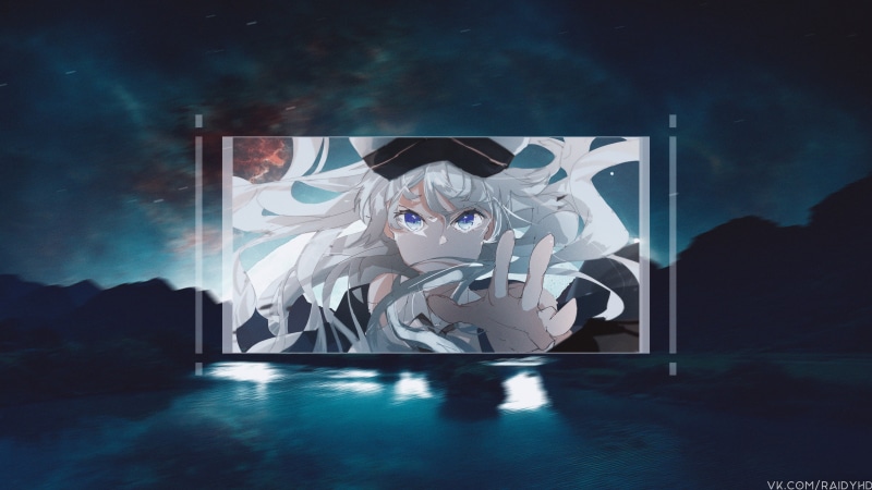 碧蓝航线企业号壁纸 月下画中画二次元少女4K高清图