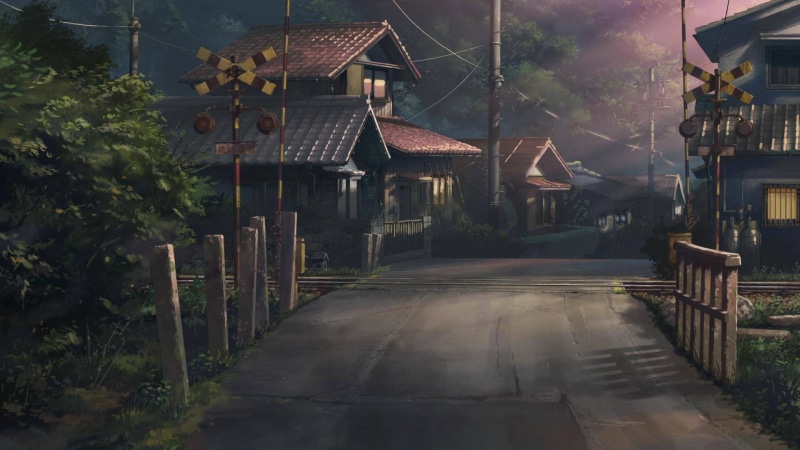 《秒速五厘米导演新作！日本乡村铁道口手绘风动漫壁纸合集》