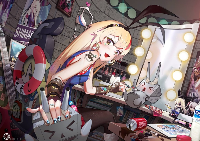舰娘夕立可爱金发少女壁纸