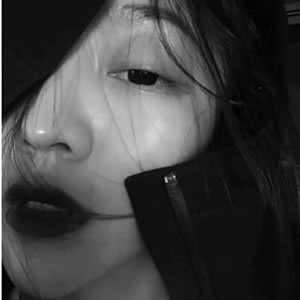 黑白氛围感女生QQ头像合集