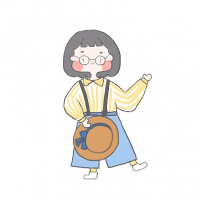 9张简约可爱女生手绘头像 适合当QQ头像的高清图