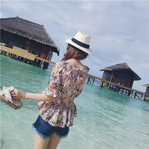 海边长发背影女生微信头像 12张高清美图合集