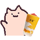 猫咪摇饮料GIF表情包