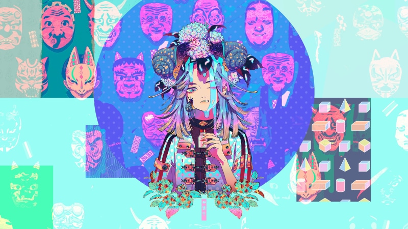 这个壁纸合集超养眼！戴鬼面的动漫少女和蜗牛元素全都有