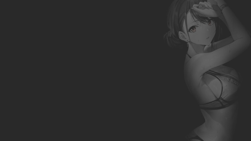 黑白极简风动漫少女同人壁纸 氛围感拉满