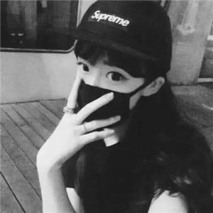 霸气又酷！14张黑白戴口罩女生头像高清合集