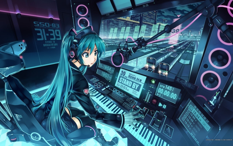 未来感车站里的初音未来壁纸合集
